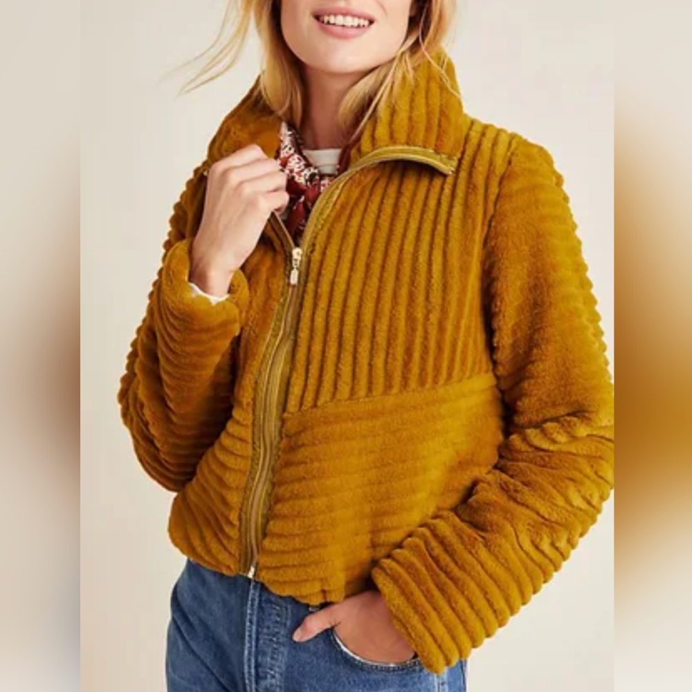 Anthropologie Natasha Faux Fur Jacker